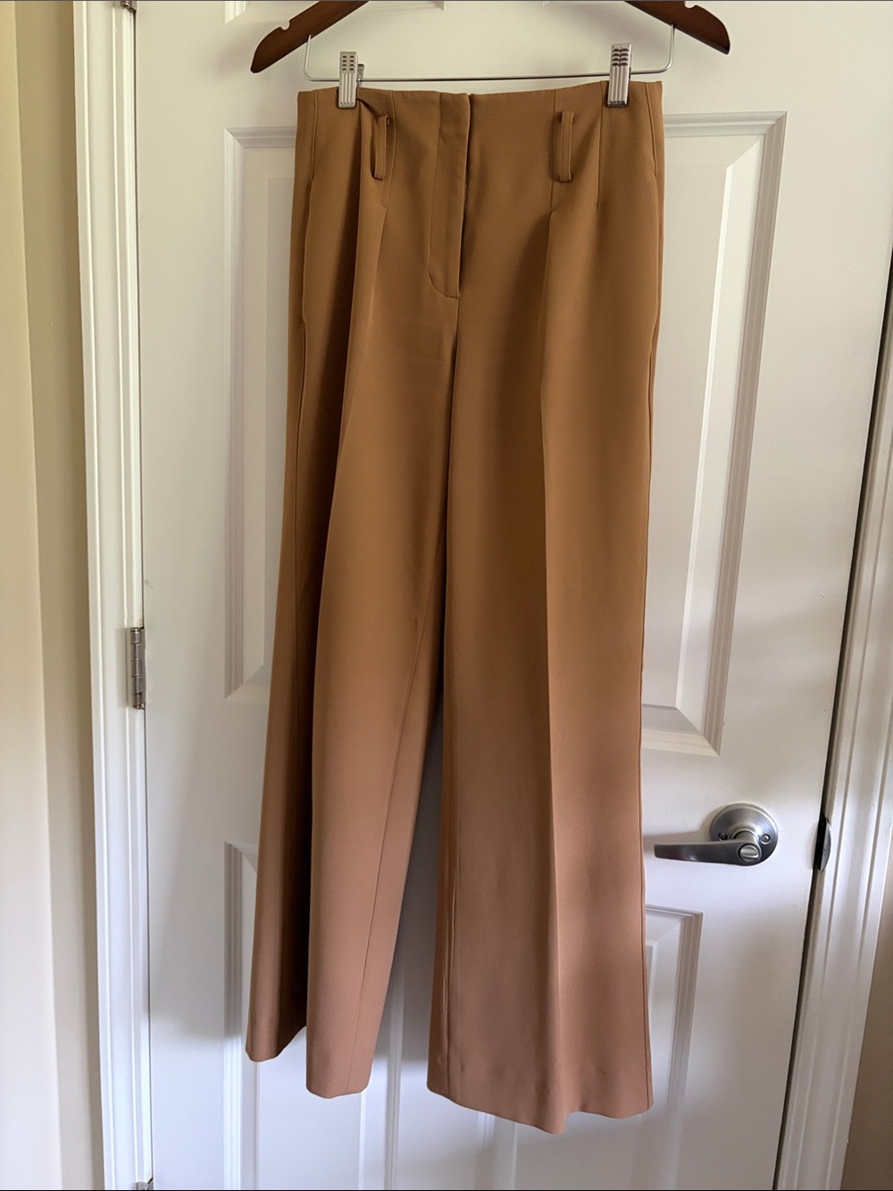 White House Black Market Luna Wide-Leg Trousers in Camel Brown